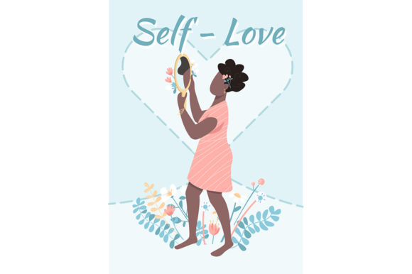 Download Self Love Poster Flat Vector Template - Vector Collection