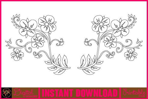 Download Floral Line Art Flower SVG Elements-28 - Line art flower Collection