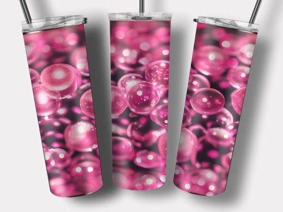 Download Hot Pink Organic Shapes Tumbler Wrap - Organic shapes Collection