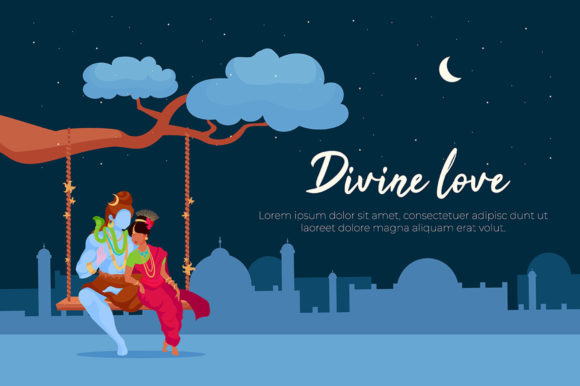 Download Divine Love Poster Flat Vector Template - Vector Collection
