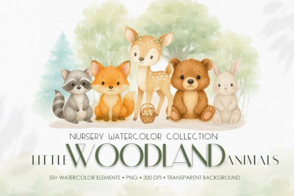 Download Woodland Animals Watercolor Clipart Set - Premium Resources