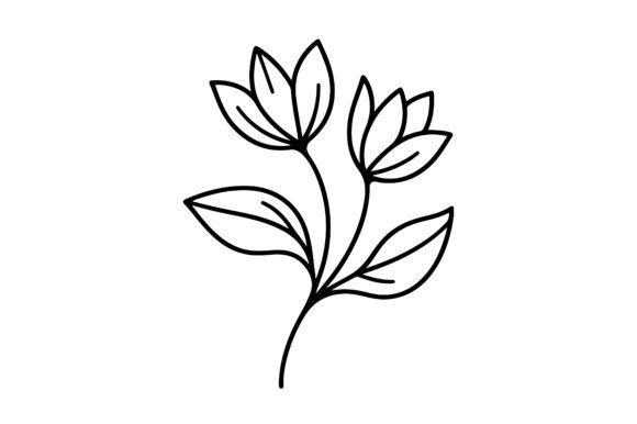 Download Line Art Flower Logo Design Icon Symbol - Line art flower Collection