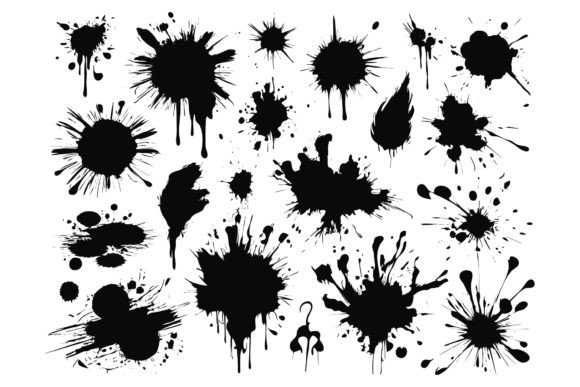 Download Scrawls and Blots Vector Illustrations - Vector Collection