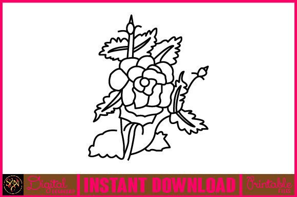 Download Floral Line Art Flower SVG Elements 80 - Line art flower Collection