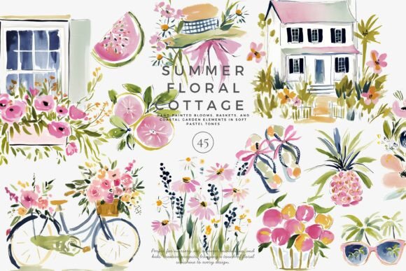 Download Summer Watercolor Clipart Set - Premium Resources
